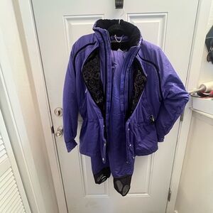 Vintage 2 piece Obermeyer Women's Purple Ski set